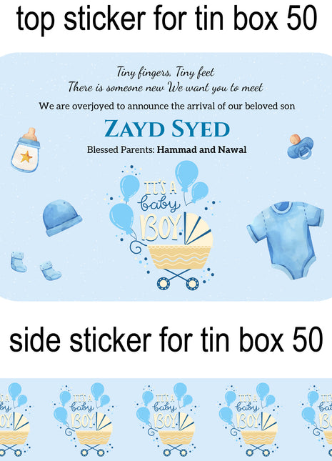 Baby Birth Announcement Boxes in Pakistan | Customized Methai & Sweet Boxes – Lowest Price