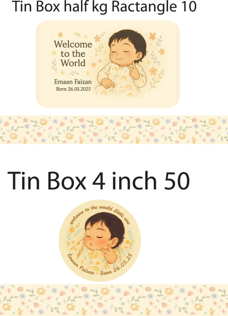 Baby Birth Announcement Boxes in Pakistan | Customized Methai & Sweet Boxes – Lowest Price