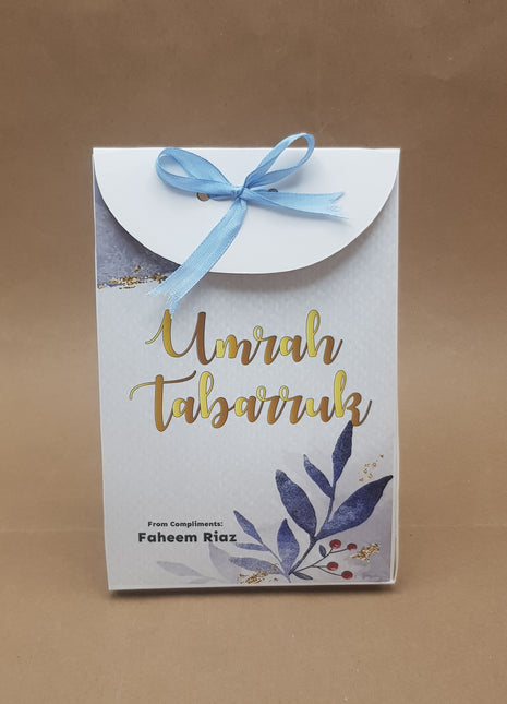 Hajj and Umrah Tabarruk Gift Bags - Flap Style - Customizable | Affordable | Fast Delivery