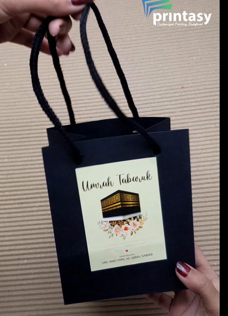 Hajj & Umrah Tabarruk Gift Set β Customized Bag, Kaba Box & Zamzam Bottle (Complete Package)