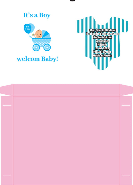 Baby Birth Announcement Boxes in Pakistan | Customized Methai & Sweet Boxes – Lowest Price