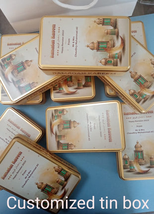 Customized Tin Bid Boxes in Pakistan – Affordable Wedding & Nikkah Gift Packaging | Printasy Pakistan