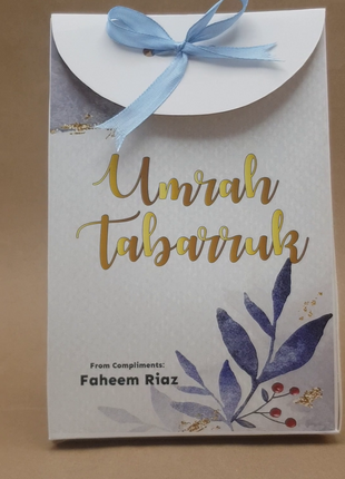 Hajj and Umrah Tabarruk Gift Bags - Flap Style - Customizable | Affordable | Fast Delivery