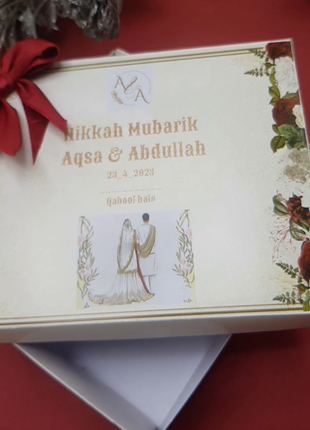 Personalized Card Bid Boxes in Pakistan – Low-Cost Nikkah & Wedding Gift Boxes | Printasy