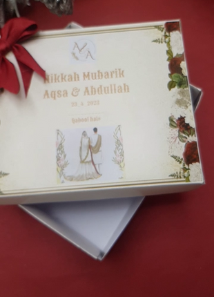 Personalized Card Bid Boxes in Pakistan – Low-Cost Nikkah & Wedding Gift Boxes | Printasy