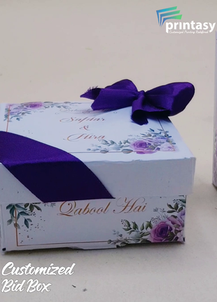 Personalized Card Bid Boxes in Pakistan – Low-Cost Nikkah & Wedding Gift Boxes | Printasy