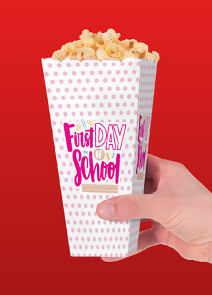 First Day at School Pop Corn Box