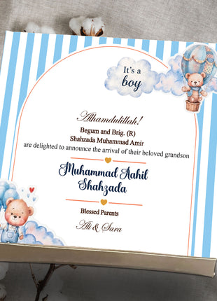 Baby Birth Announcement Boxes in Pakistan | Customized Methai & Sweet Boxes – Lowest Price