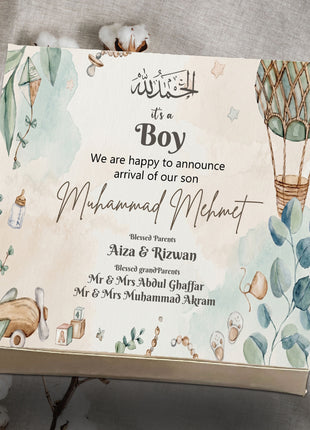 Baby Birth Announcement Boxes in Pakistan | Customized Methai & Sweet Boxes – Lowest Price