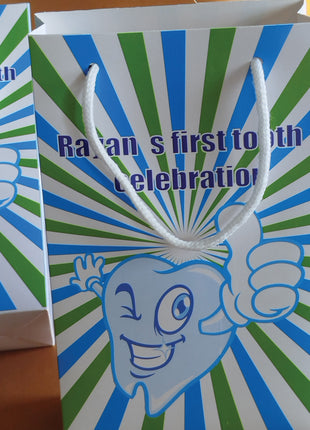 Customized First Tooth Goody Bags – Personalized Tooth Fairy Gift Bags