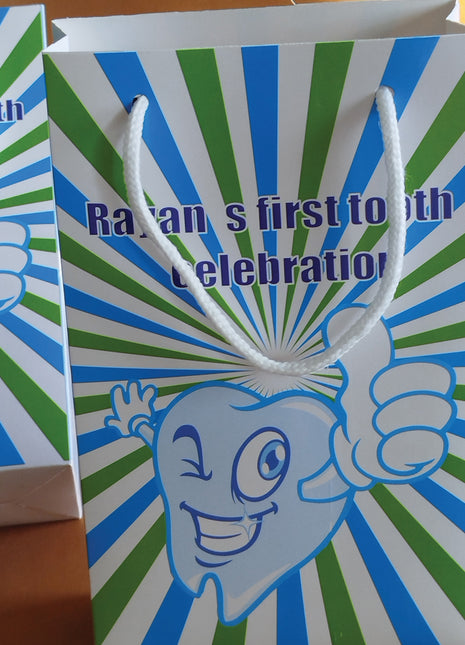 Customized First Tooth Goody Bags – Personalized Tooth Fairy Gift Bags