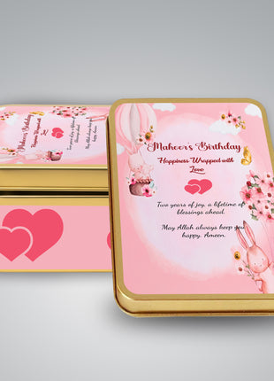 Premium Birth Announcement Tin Boxes – Custom Printed Baby Arrival Gifts & Methie Boxes in Pakistan