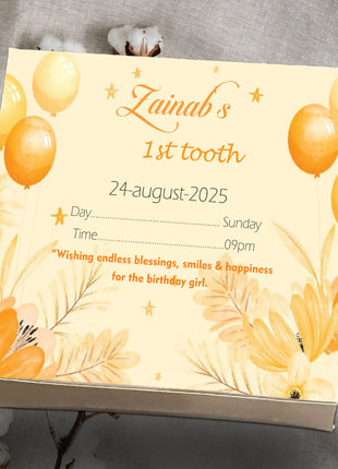 Customized First Tooth Card Boxes - Pao, Half kg & 1 Kg