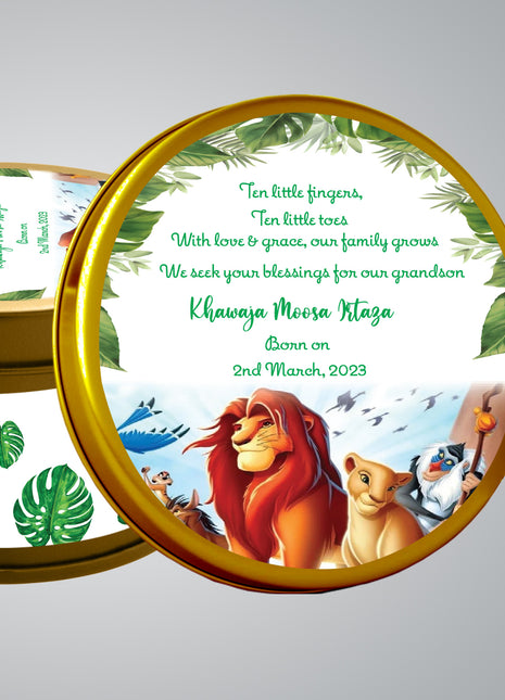 Premium Birth Announcement Tin Boxes – Custom Printed Baby Arrival Gifts & Methie Boxes in Pakistan