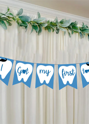 First Tooth Bunting Banner