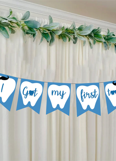 First Tooth Bunting Banner