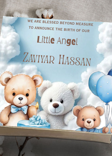 Baby Birth Announcement Boxes in Pakistan | Customized Methai & Sweet Boxes – Lowest Price