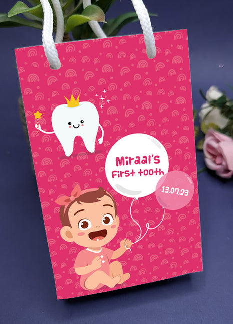 Customized First Tooth Goody Bags – Personalized Tooth Fairy Gift Bags