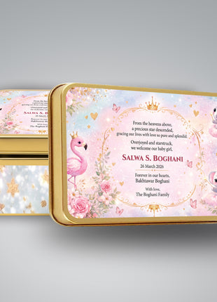 Premium Birth Announcement Tin Boxes – Custom Printed Baby Arrival Gifts & Methie Boxes in Pakistan