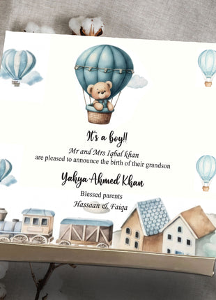 Baby Birth Announcement Boxes in Pakistan | Customized Methai & Sweet Boxes – Lowest Price