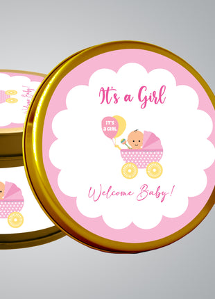 Premium Birth Announcement Tin Boxes – Custom Printed Baby Arrival Gifts & Methie Boxes in Pakistan