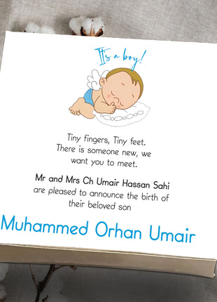 Baby Birth Announcement Boxes in Pakistan | Customized Methai & Sweet Boxes – Lowest Price