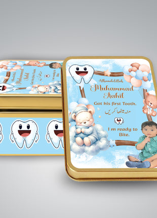 Premium Birth Announcement Tin Boxes – Custom Printed Baby Arrival Gifts & Methie Boxes in Pakistan