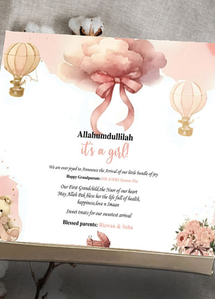 Baby Birth Announcement Boxes in Pakistan | Customized Methai & Sweet Boxes – Lowest Price