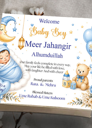 Baby Birth Announcement Boxes in Pakistan | Customized Methai & Sweet Boxes – Lowest Price