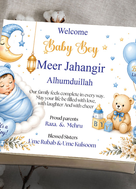 Baby Birth Announcement Boxes in Pakistan | Customized Methai & Sweet Boxes – Lowest Price
