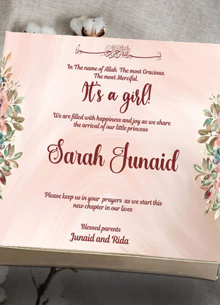 Baby Birth Announcement Boxes in Pakistan | Customized Methai & Sweet Boxes – Lowest Price