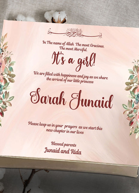 Baby Birth Announcement Boxes in Pakistan | Customized Methai & Sweet Boxes – Lowest Price