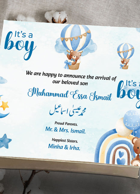 Baby Birth Announcement Boxes in Pakistan | Customized Methai & Sweet Boxes – Lowest Price