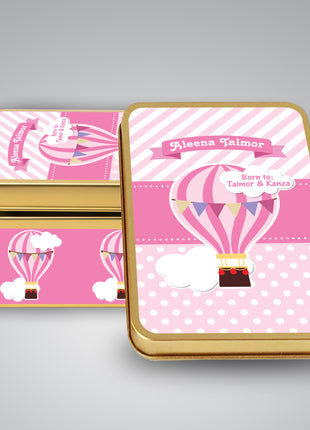 Premium Birth Announcement Tin Boxes – Custom Printed Baby Arrival Gifts & Methie Boxes in Pakistan