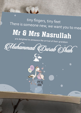 Baby Birth Announcement Boxes in Pakistan | Customized Methai & Sweet Boxes – Lowest Price