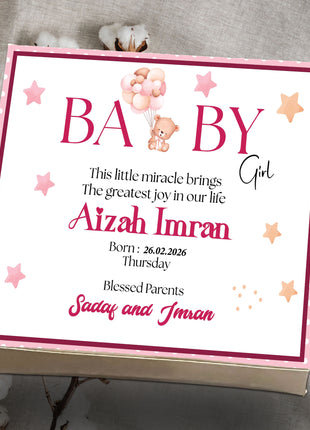 Baby Birth Announcement Boxes in Pakistan | Customized Methai & Sweet Boxes – Lowest Price
