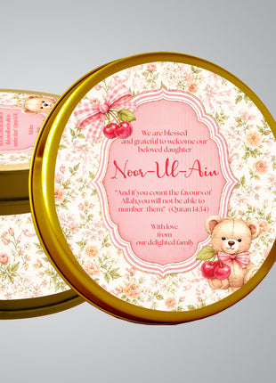 Premium Birth Announcement Tin Boxes – Custom Printed Baby Arrival Gifts & Methie Boxes in Pakistan