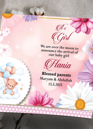 Baby Birth Announcement Boxes in Pakistan | Customized Methai & Sweet Boxes – Lowest Price