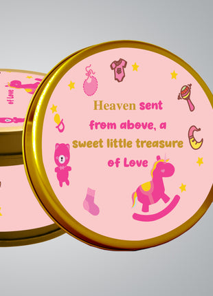 Premium Birth Announcement Tin Boxes – Custom Printed Baby Arrival Gifts & Methie Boxes in Pakistan