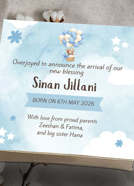 Baby Birth Announcement Boxes in Pakistan | Customized Methai & Sweet Boxes – Lowest Price