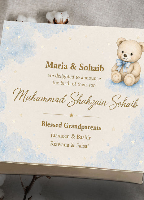 Baby Birth Announcement Boxes in Pakistan | Customized Methai & Sweet Boxes – Lowest Price