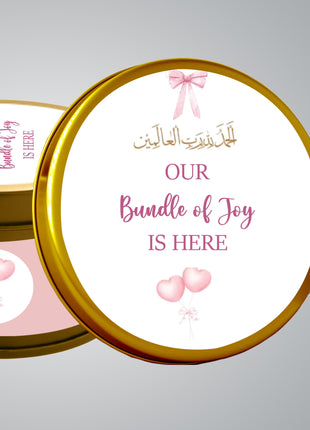 Premium Birth Announcement Tin Boxes – Custom Printed Baby Arrival Gifts & Methie Boxes in Pakistan