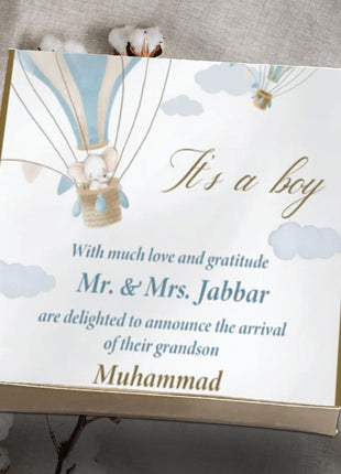 Baby Birth Announcement Boxes in Pakistan | Customized Methai & Sweet Boxes – Lowest Price