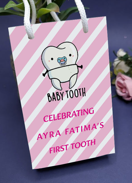 Customized First Tooth Goody Bags – Personalized Tooth Fairy Gift Bags