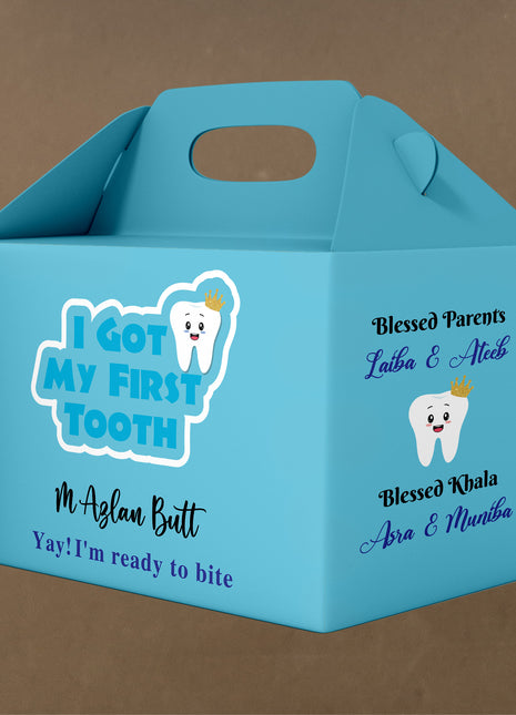 Customized First Tooth Goody Boxes
