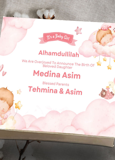 Baby Birth Announcement Boxes in Pakistan | Customized Methai & Sweet Boxes – Lowest Price