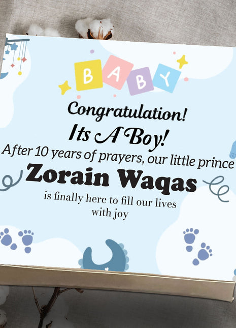Baby Birth Announcement Boxes in Pakistan | Customized Methai & Sweet Boxes – Lowest Price