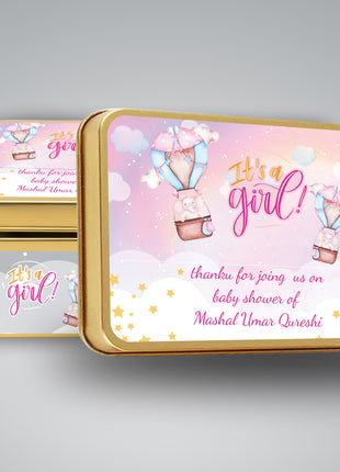 Premium Birth Announcement Tin Boxes – Custom Printed Baby Arrival Gifts & Methie Boxes in Pakistan