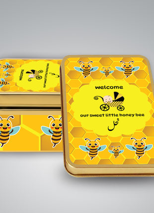 Premium Birth Announcement Tin Boxes – Custom Printed Baby Arrival Gifts & Methie Boxes in Pakistan