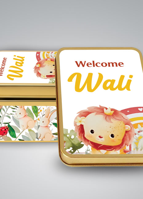 Premium Birth Announcement Tin Boxes – Custom Printed Baby Arrival Gifts & Methie Boxes in Pakistan